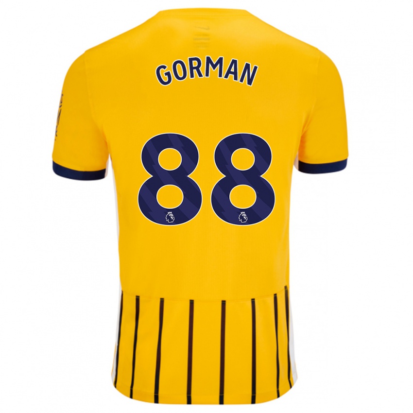 Gyermek Ronnie Gorman #88 Arany Kék Csíkos Idegenbeli Jersey 2024/25 Mez Póló Ing