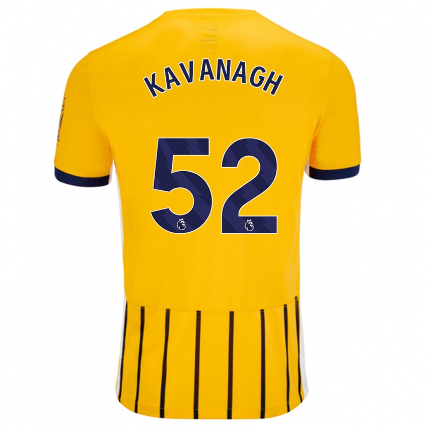 Gyermek Leigh Kavanagh #52 Arany Kék Csíkos Idegenbeli Jersey 2024/25 Mez Póló Ing