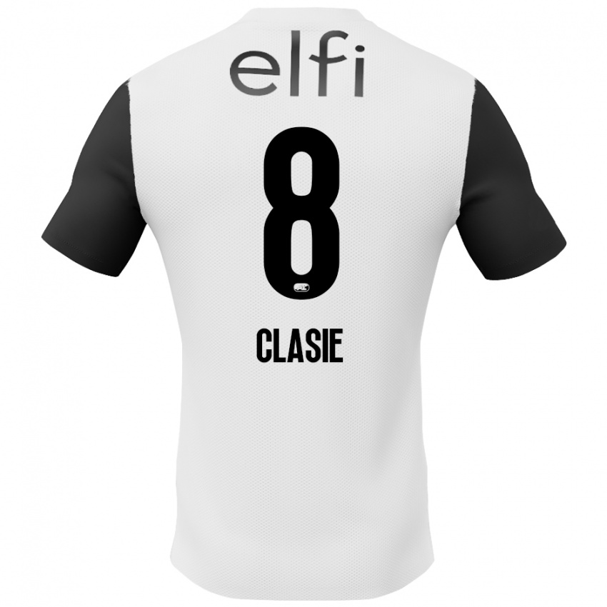 Gyermek Jordy Clasie #8 Fehér Fekete Idegenbeli Jersey 2024/25 Mez Póló Ing