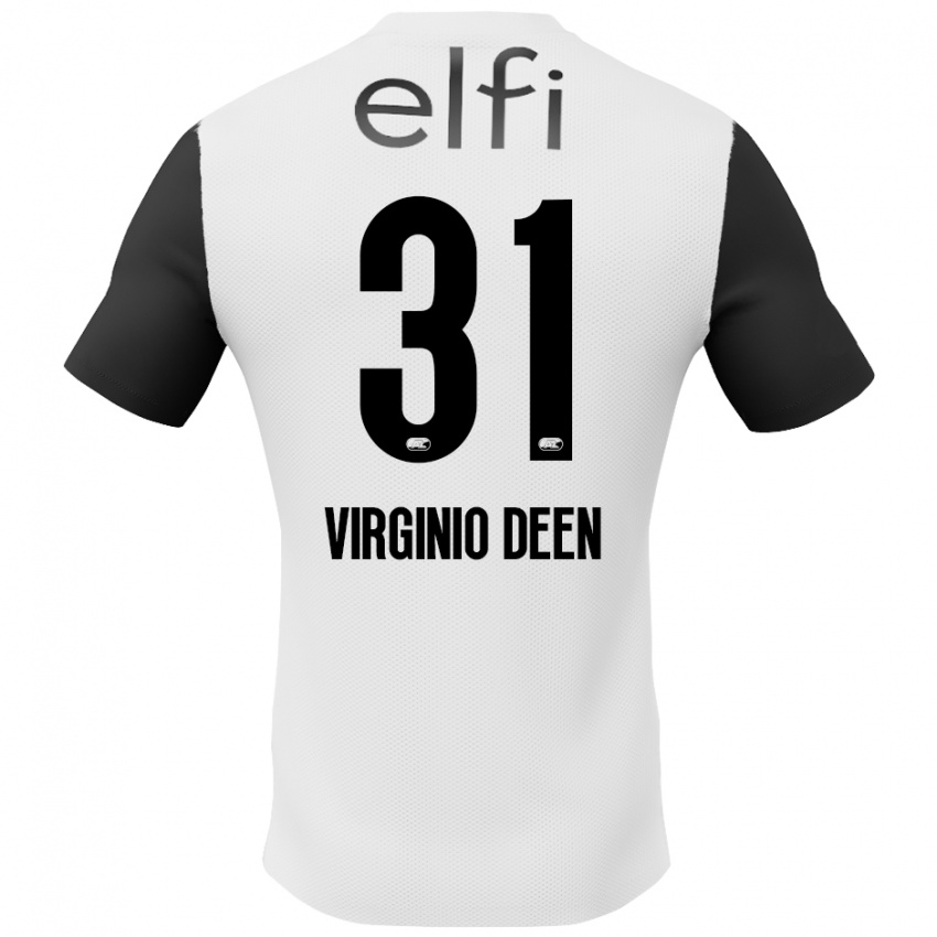 Gyermek Daniël Virginio Deen #31 Fehér Fekete Idegenbeli Jersey 2024/25 Mez Póló Ing