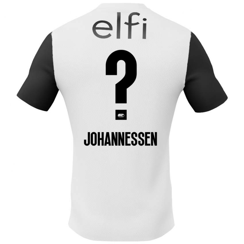 Gyermek Tómas Johannessen #0 Fehér Fekete Idegenbeli Jersey 2024/25 Mez Póló Ing