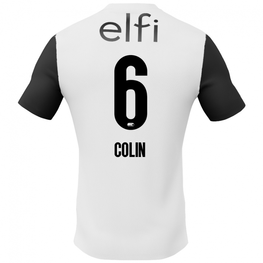 Gyermek Isa Colin #6 Fehér Fekete Idegenbeli Jersey 2024/25 Mez Póló Ing