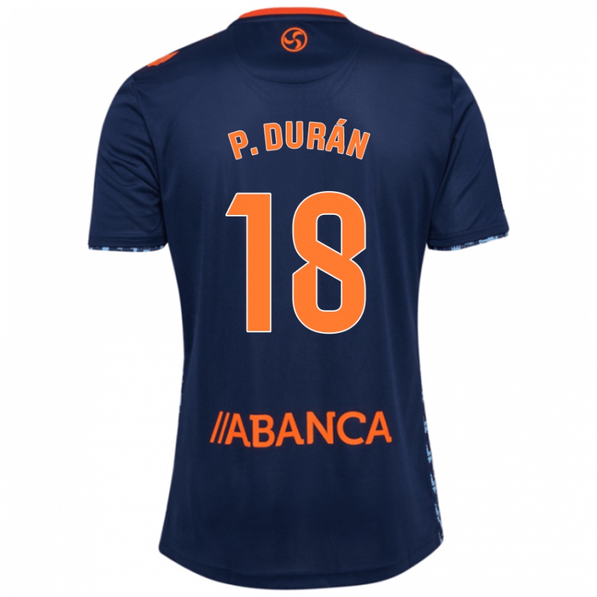 Gyermek Pablo Durán #18 Sötétkék Idegenbeli Jersey 2024/25 Mez Póló Ing