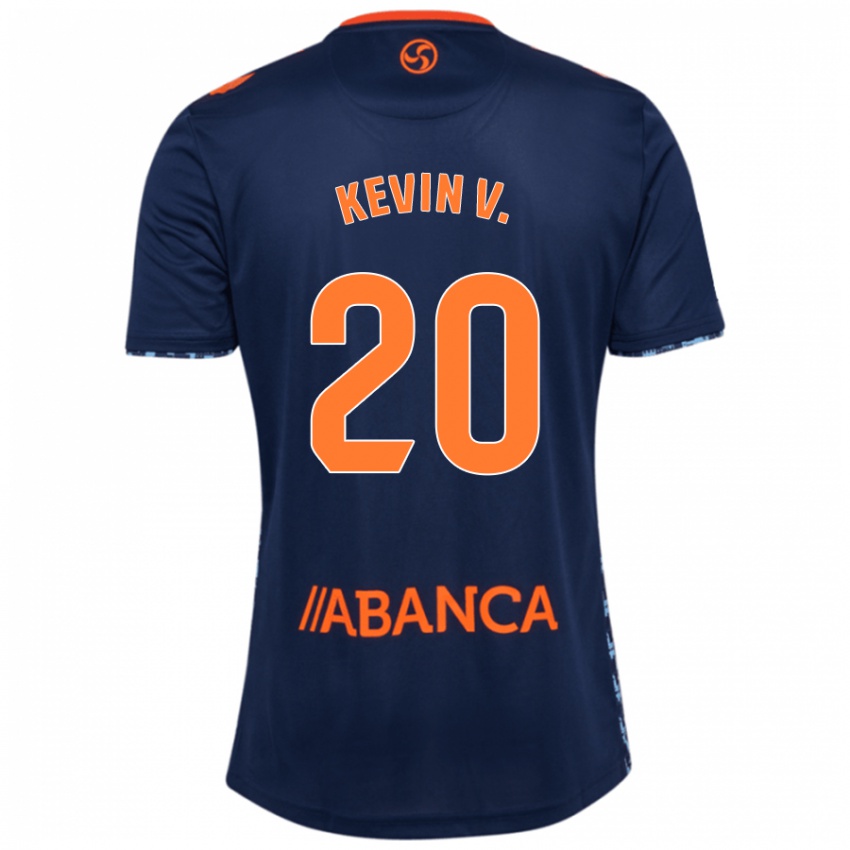 Gyermek Kevin Vázquez #20 Sötétkék Idegenbeli Jersey 2024/25 Mez Póló Ing