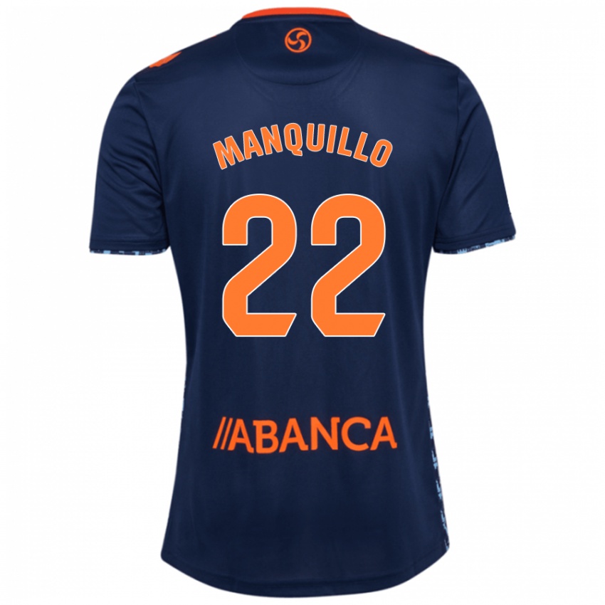 Gyermek Javier Manquillo #22 Sötétkék Idegenbeli Jersey 2024/25 Mez Póló Ing