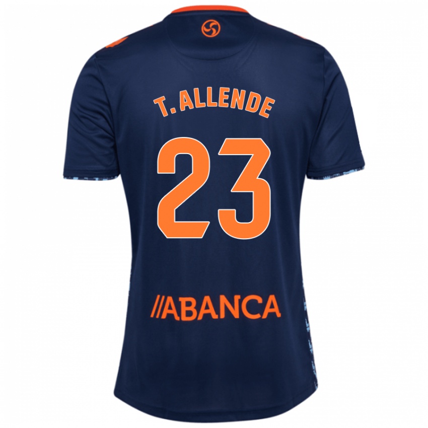 Gyermek Tadeo Allende #23 Sötétkék Idegenbeli Jersey 2024/25 Mez Póló Ing