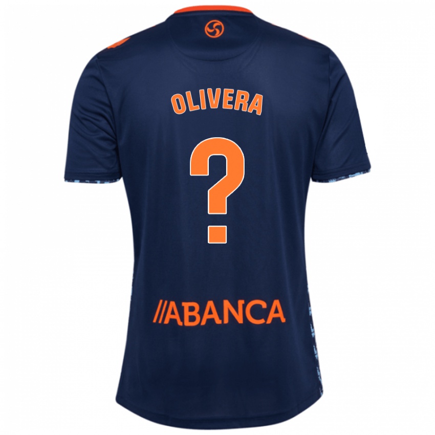 Gyermek Nacho Olivera #0 Sötétkék Idegenbeli Jersey 2024/25 Mez Póló Ing