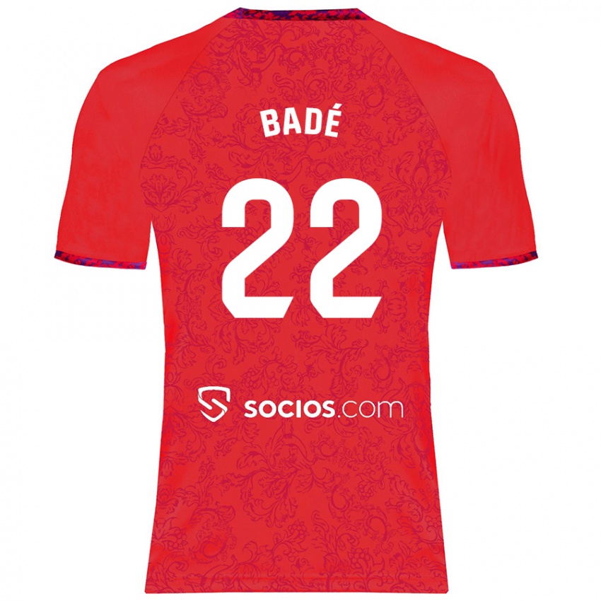 Gyermek Loïc Badé #22 Piros Idegenbeli Jersey 2024/25 Mez Póló Ing