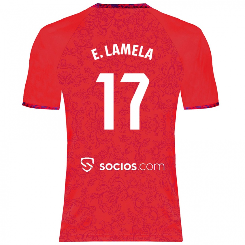 Gyermek Erik Lamela #17 Piros Idegenbeli Jersey 2024/25 Mez Póló Ing