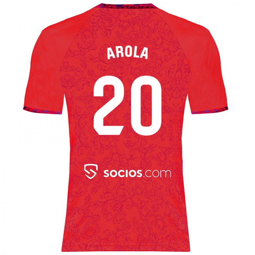 Gyermek Arola Aparicio Gili #20 Piros Idegenbeli Jersey 2024/25 Mez Póló Ing