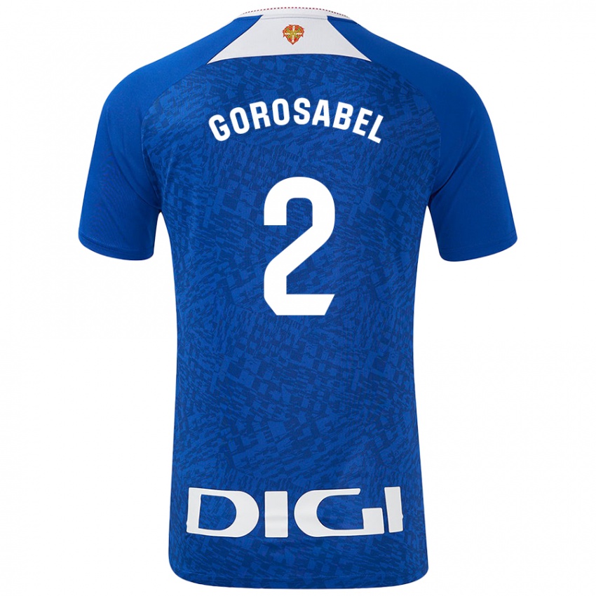 Gyermek Andoni Gorosabel #2 Királykék Idegenbeli Jersey 2024/25 Mez Póló Ing