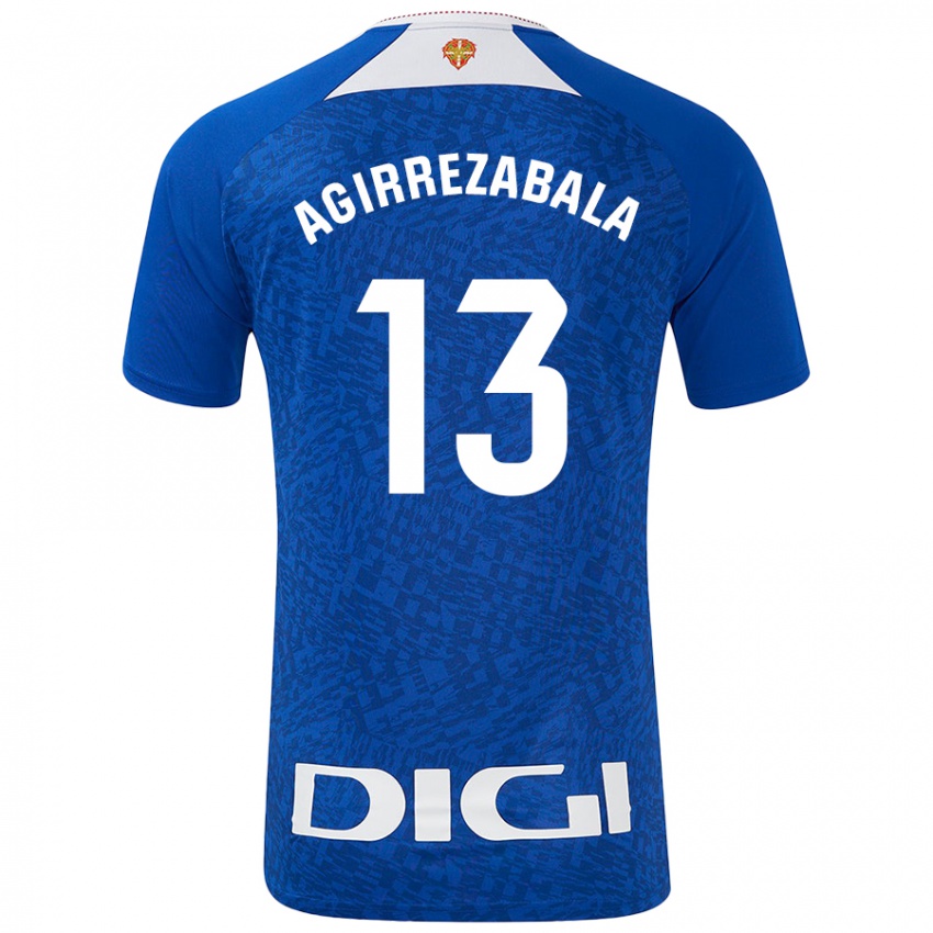 Gyermek Julen Agirrezabala #13 Királykék Idegenbeli Jersey 2024/25 Mez Póló Ing