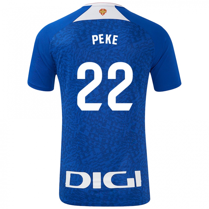 Gyermek Ainize Barea Nuñez #22 Királykék Idegenbeli Jersey 2024/25 Mez Póló Ing