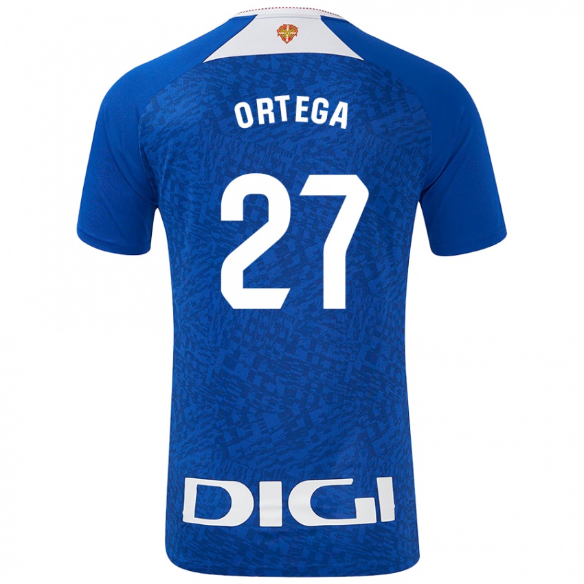 Gyermek Sara Ortega #27 Királykék Idegenbeli Jersey 2024/25 Mez Póló Ing