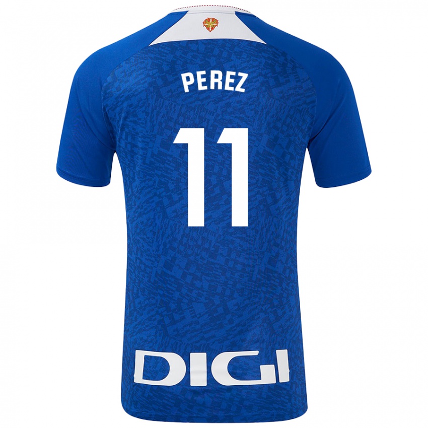 Gyermek Adrián Pérez #11 Királykék Idegenbeli Jersey 2024/25 Mez Póló Ing