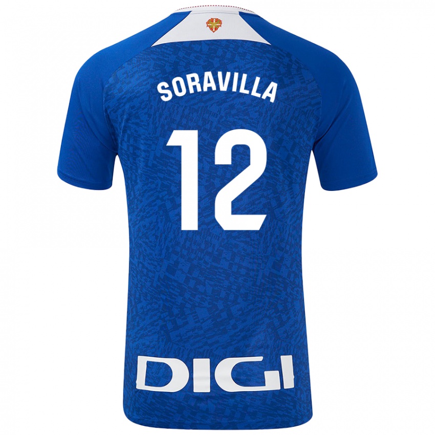 Gyermek Ander Soravilla #12 Királykék Idegenbeli Jersey 2024/25 Mez Póló Ing