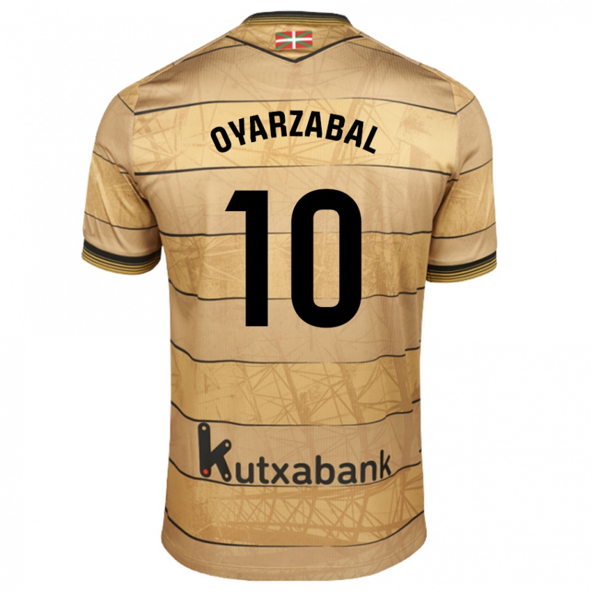 Gyermek Mikel Oyarzabal #10 Barna Idegenbeli Jersey 2024/25 Mez Póló Ing