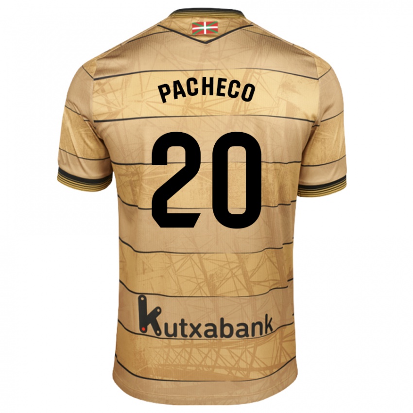 Gyermek Jon Pacheco #20 Barna Idegenbeli Jersey 2024/25 Mez Póló Ing