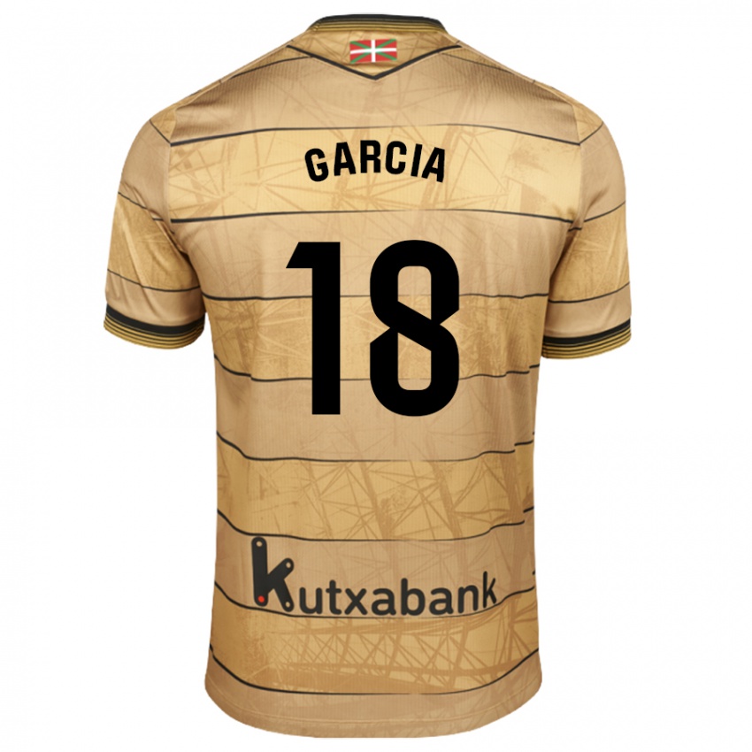 Gyermek Eder García #18 Barna Idegenbeli Jersey 2024/25 Mez Póló Ing