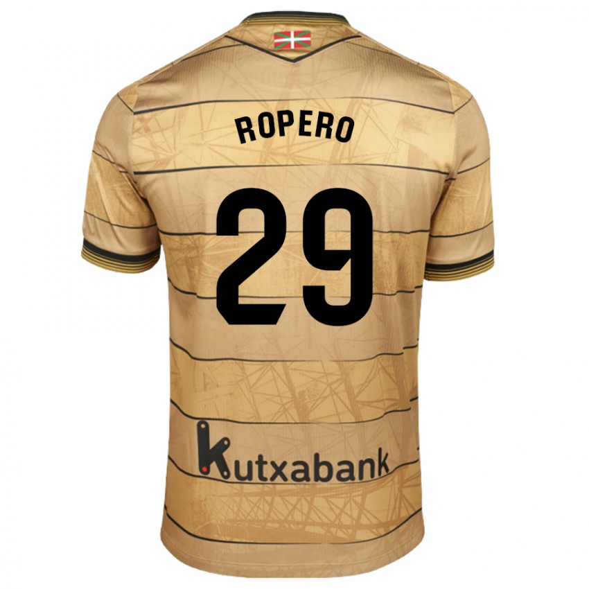 Gyermek Iker Ropero #29 Barna Idegenbeli Jersey 2024/25 Mez Póló Ing