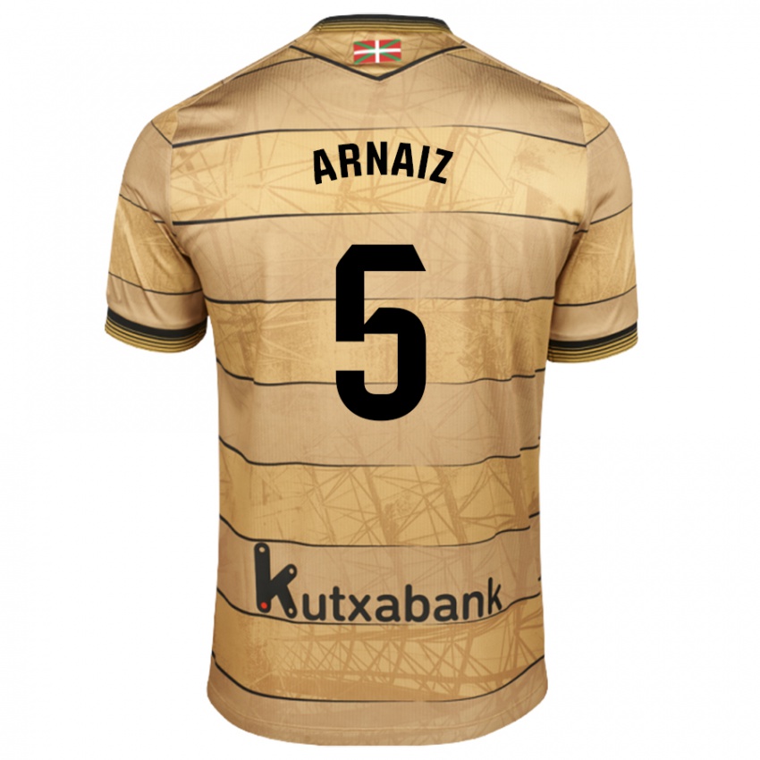 Gyermek Iris Arnaiz #5 Barna Idegenbeli Jersey 2024/25 Mez Póló Ing