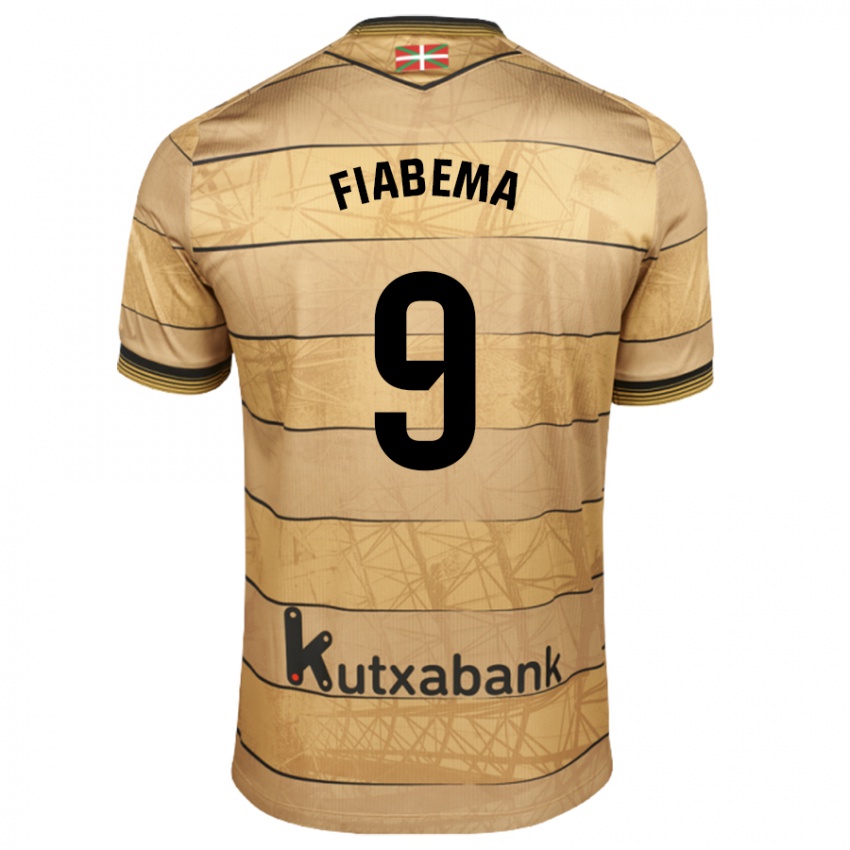 Gyermek Bryan Fiabema #9 Barna Idegenbeli Jersey 2024/25 Mez Póló Ing