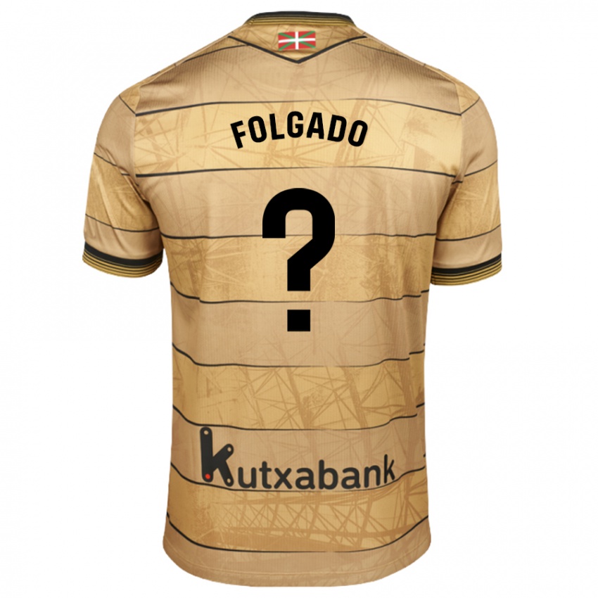 Gyermek Theo Folgado #0 Barna Idegenbeli Jersey 2024/25 Mez Póló Ing