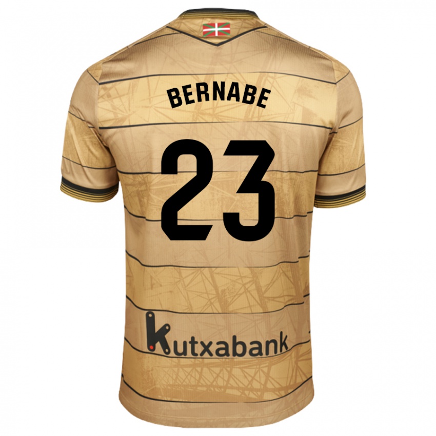 Gyermek Alejandra Bernabé De Santiago #23 Barna Idegenbeli Jersey 2024/25 Mez Póló Ing