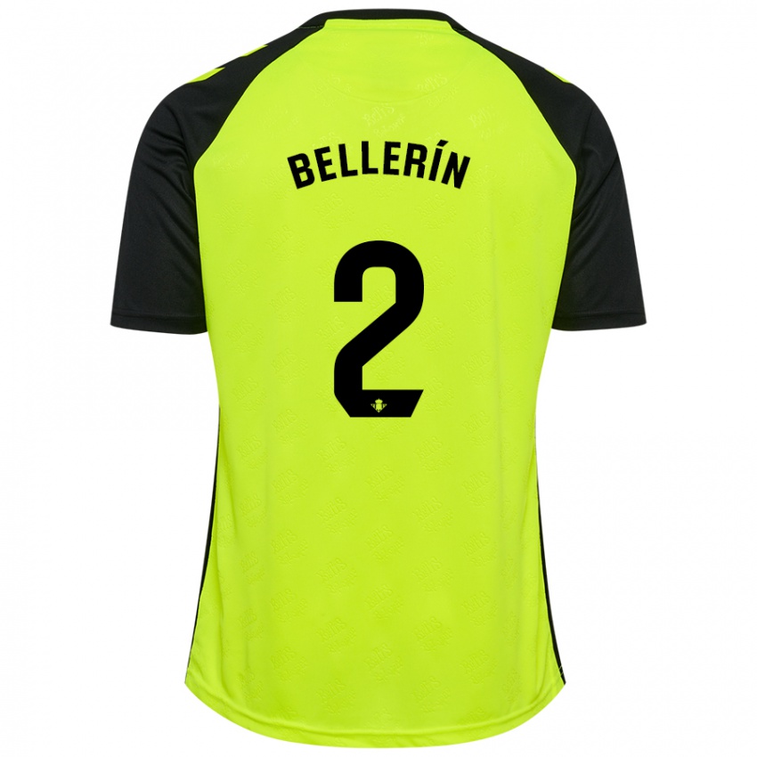 Gyermek Hector Bellerin #2 Fluoreszkáló Sárga Fekete Idegenbeli Jersey 2024/25 Mez Póló Ing