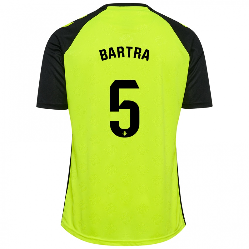 Gyermek Marc Bartra #5 Fluoreszkáló Sárga Fekete Idegenbeli Jersey 2024/25 Mez Póló Ing