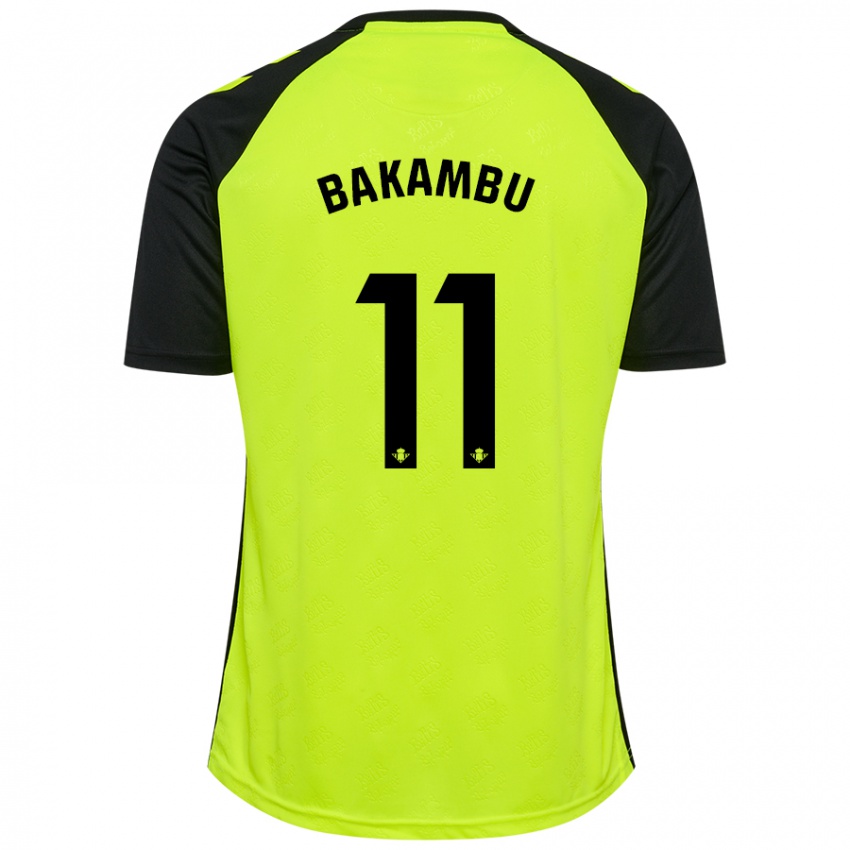 Gyermek Cedric Bakambu #11 Fluoreszkáló Sárga Fekete Idegenbeli Jersey 2024/25 Mez Póló Ing