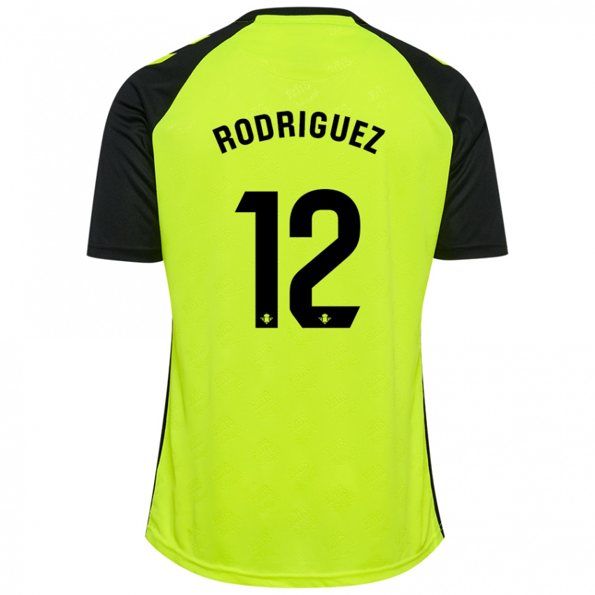 Gyermek Ricardo Rodríguez #12 Fluoreszkáló Sárga Fekete Idegenbeli Jersey 2024/25 Mez Póló Ing