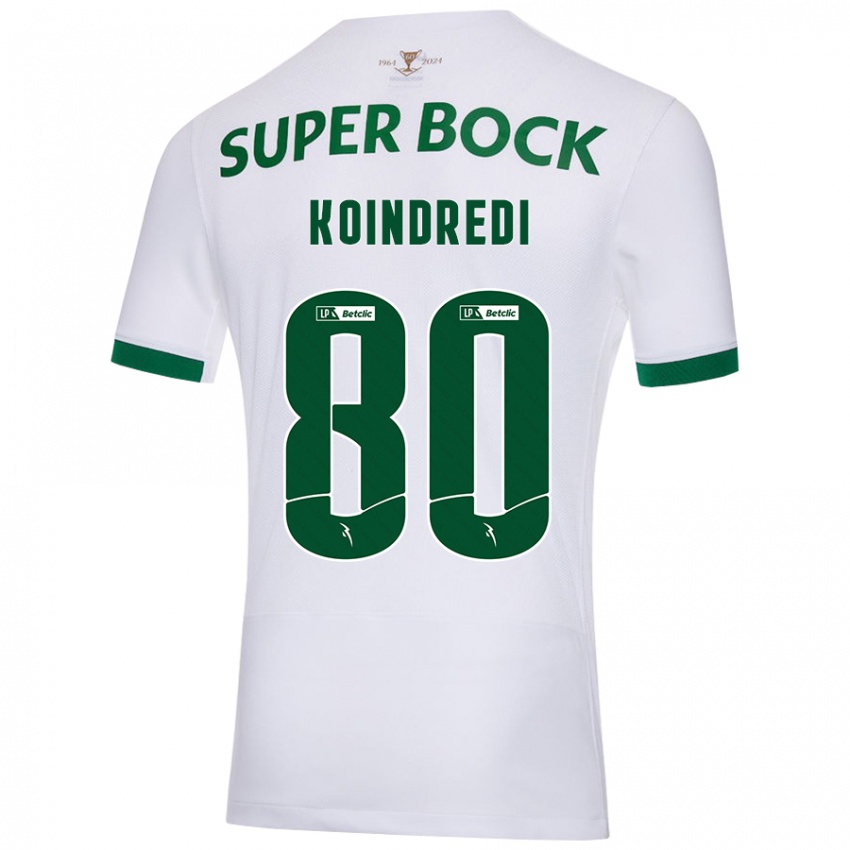 Gyermek Koba Koindredi #80 Fehér Zöld Idegenbeli Jersey 2024/25 Mez Póló Ing