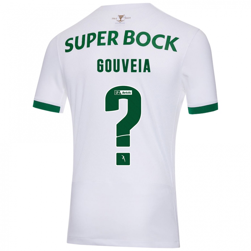 Gyermek Miguel Gouveia #0 Fehér Zöld Idegenbeli Jersey 2024/25 Mez Póló Ing