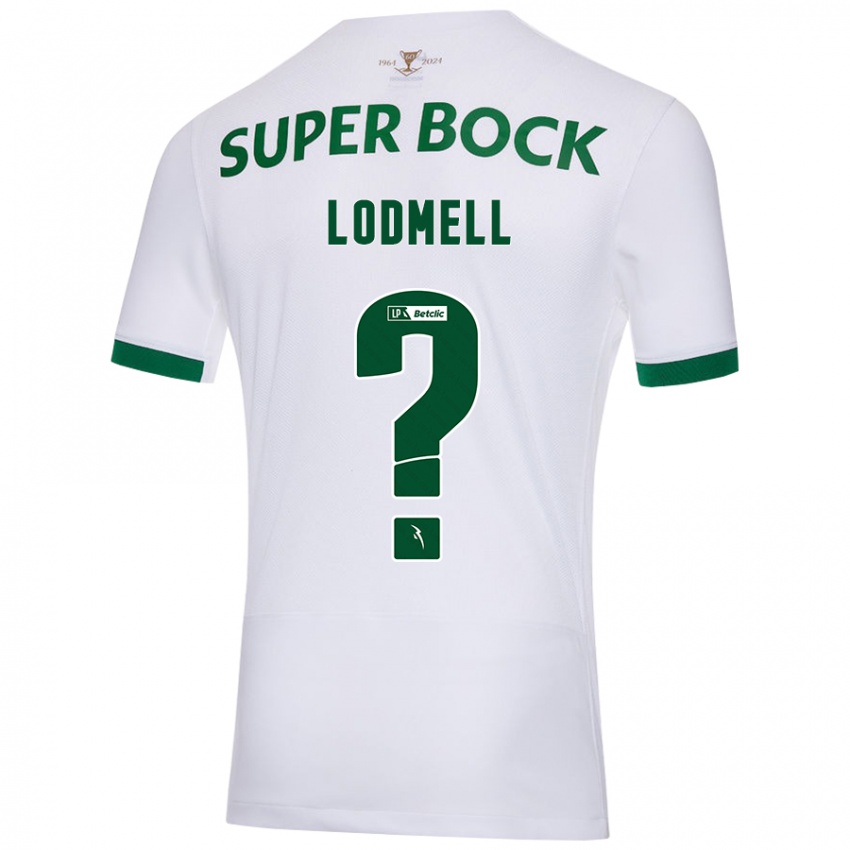 Gyermek William Lodmell #0 Fehér Zöld Idegenbeli Jersey 2024/25 Mez Póló Ing