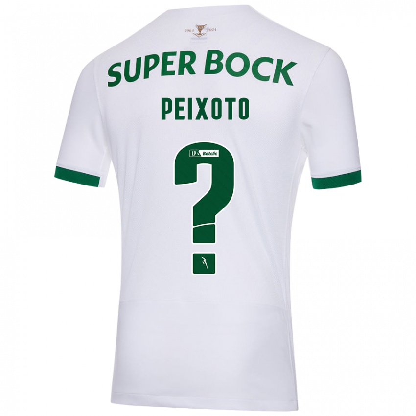 Gyermek Martim Peixoto #0 Fehér Zöld Idegenbeli Jersey 2024/25 Mez Póló Ing