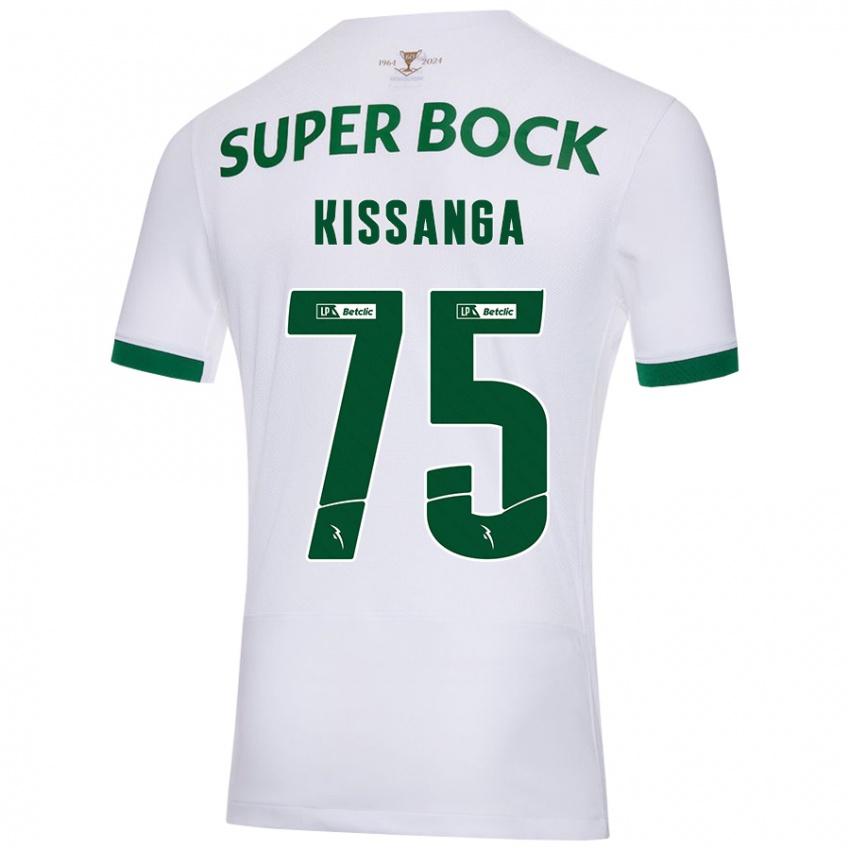 Gyermek Manuel Kissanga #75 Fehér Zöld Idegenbeli Jersey 2024/25 Mez Póló Ing