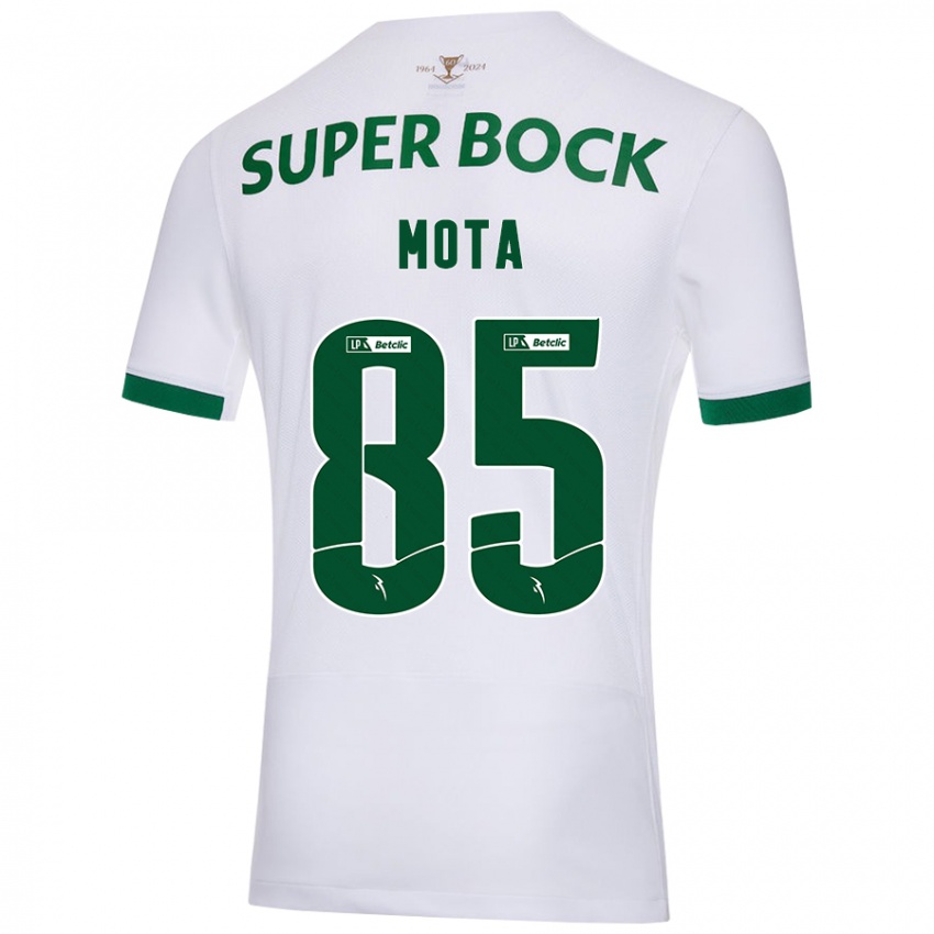 Gyermek Rafael Mota #85 Fehér Zöld Idegenbeli Jersey 2024/25 Mez Póló Ing