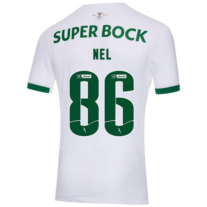 Gyermek Rafael Nel #86 Fehér Zöld Idegenbeli Jersey 2024/25 Mez Póló Ing