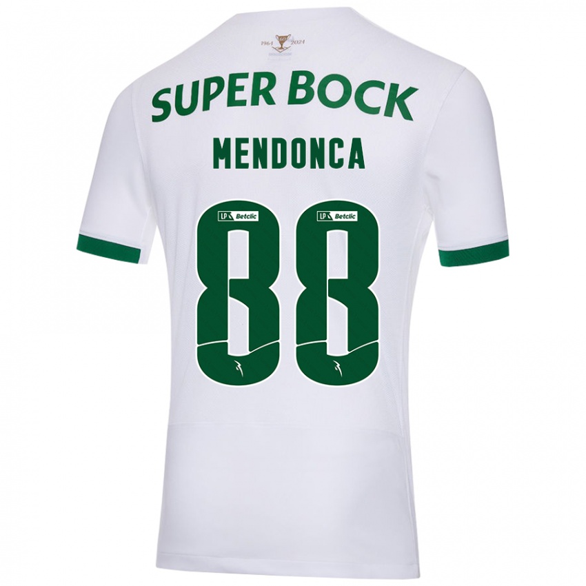 Gyermek Manuel Mendonça #88 Fehér Zöld Idegenbeli Jersey 2024/25 Mez Póló Ing