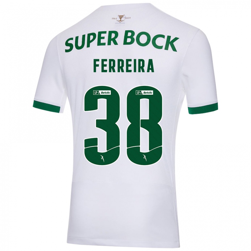 Gyermek Marta Ferreira #38 Fehér Zöld Idegenbeli Jersey 2024/25 Mez Póló Ing