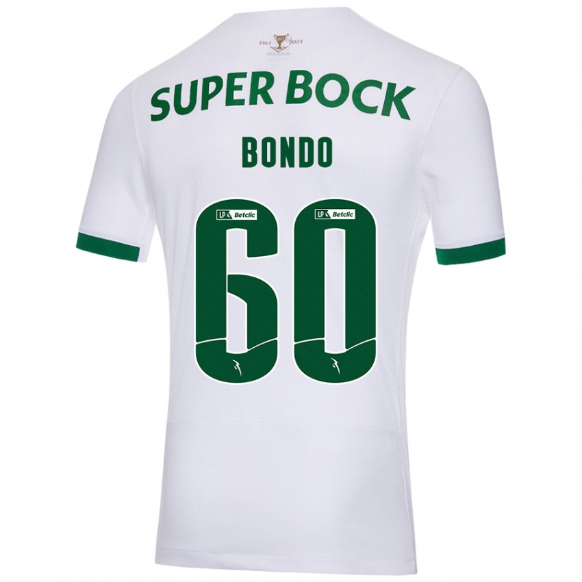 Gyermek Pedro Bondo #60 Fehér Zöld Idegenbeli Jersey 2024/25 Mez Póló Ing