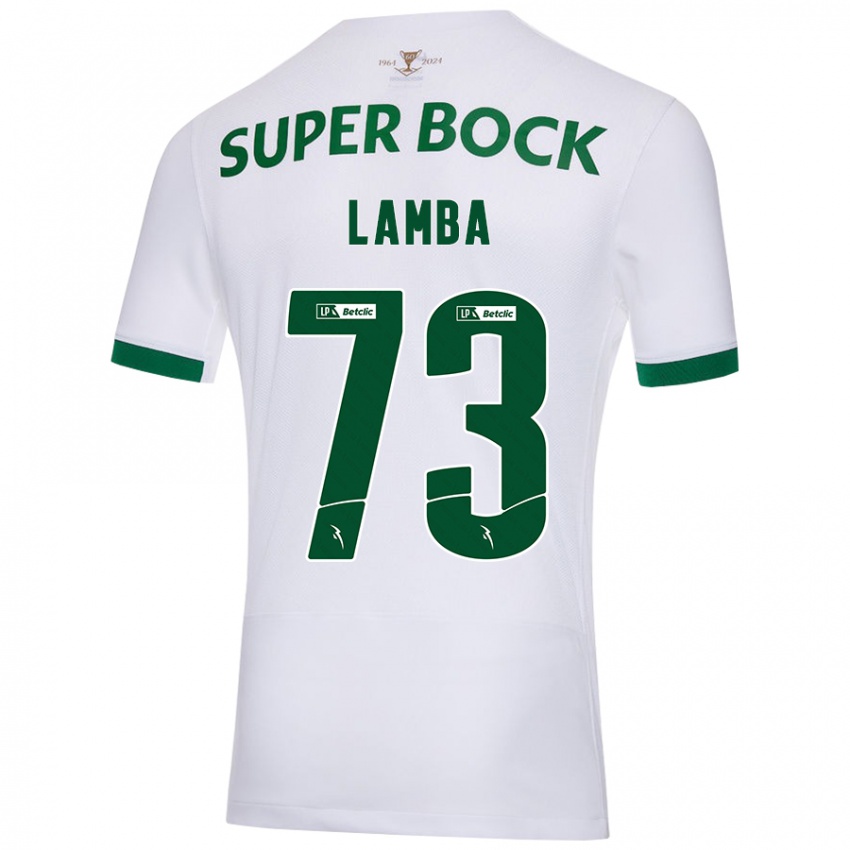 Gyermek Chico Lamba #73 Fehér Zöld Idegenbeli Jersey 2024/25 Mez Póló Ing