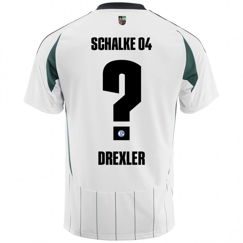 Gyermek Dominick Drexler #0 Fehér Zöld Idegenbeli Jersey 2024/25 Mez Póló Ing