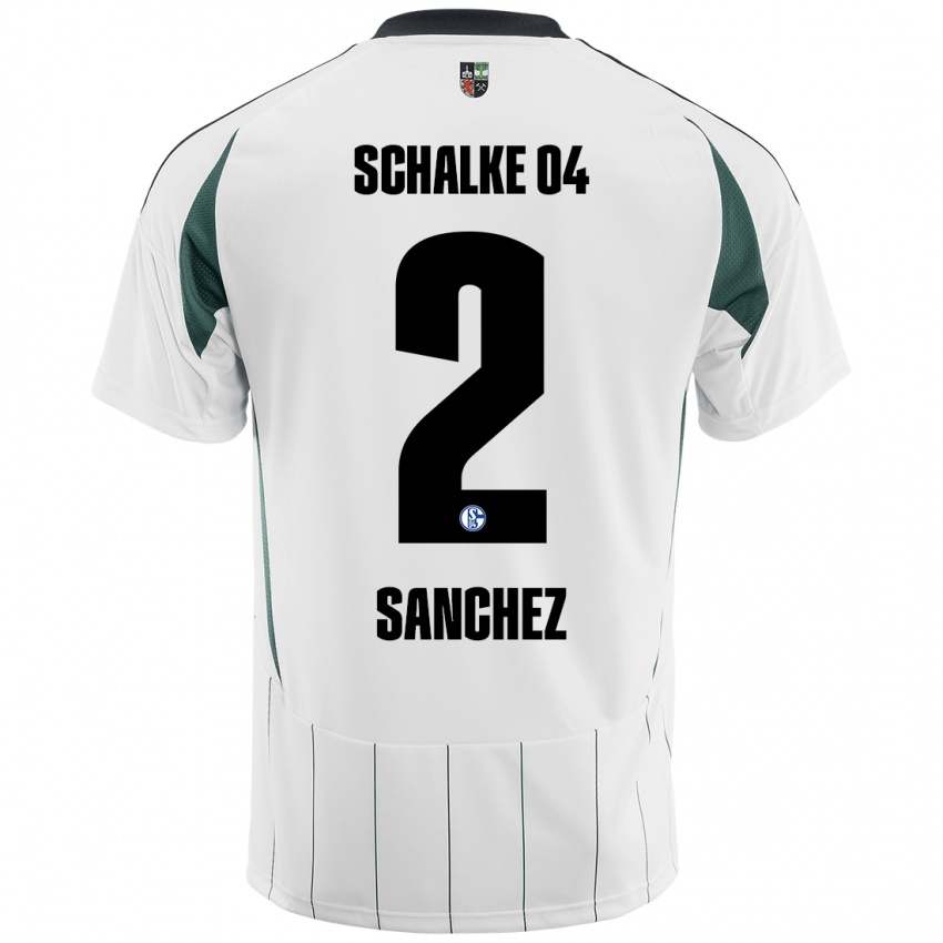 Gyermek Felipe Sánchez #2 Fehér Zöld Idegenbeli Jersey 2024/25 Mez Póló Ing