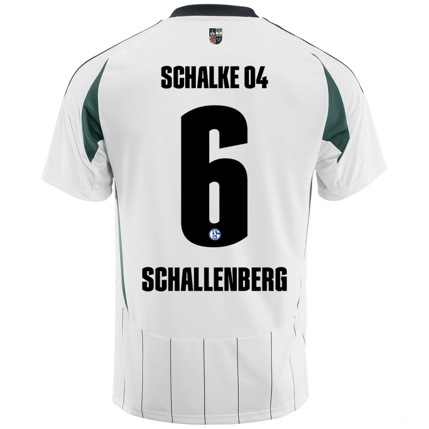 Gyermek Ron Schallenberg #6 Fehér Zöld Idegenbeli Jersey 2024/25 Mez Póló Ing