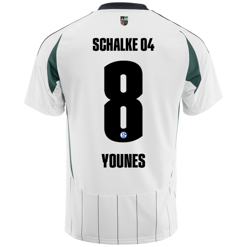 Gyermek Amin Younes #8 Fehér Zöld Idegenbeli Jersey 2024/25 Mez Póló Ing