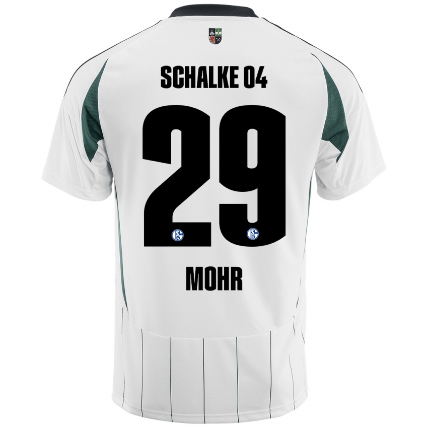 Gyermek Tobias Mohr #29 Fehér Zöld Idegenbeli Jersey 2024/25 Mez Póló Ing