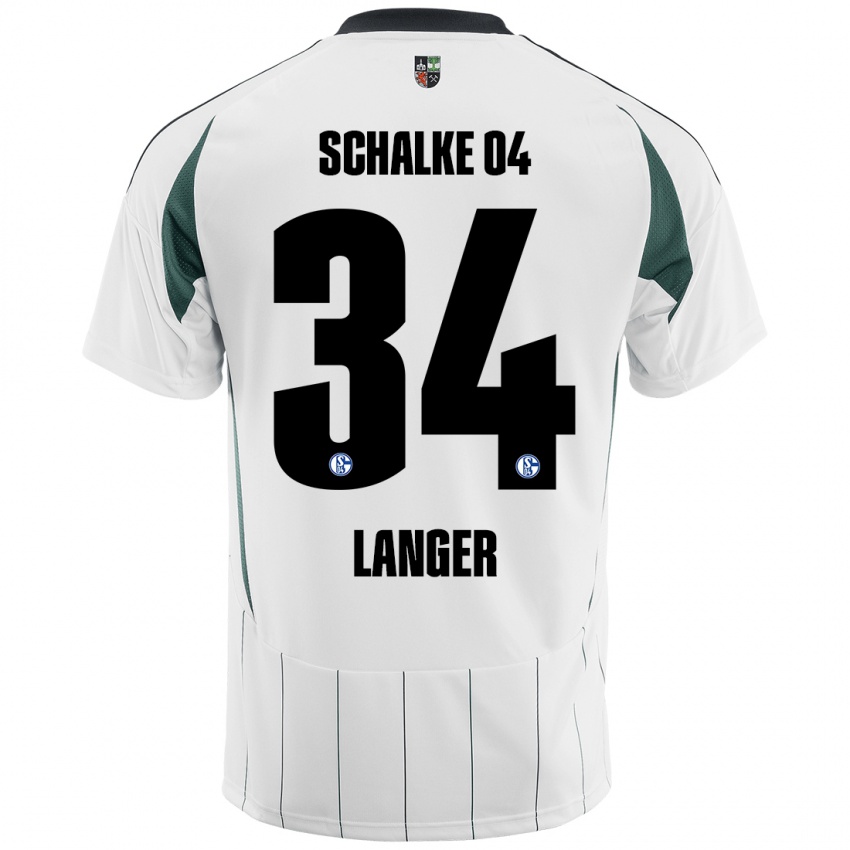 Gyermek Michael Langer #34 Fehér Zöld Idegenbeli Jersey 2024/25 Mez Póló Ing