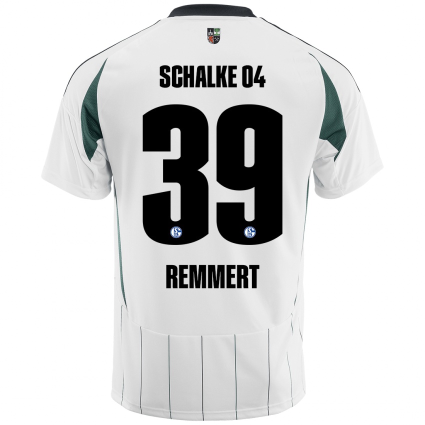 Gyermek Peter Remmert #39 Fehér Zöld Idegenbeli Jersey 2024/25 Mez Póló Ing